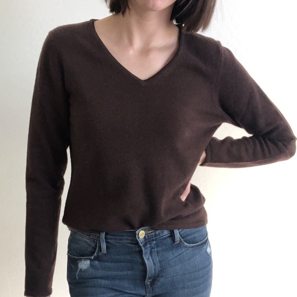 Talbots Cashmere V Neck Sweater - Picture 3 of 7